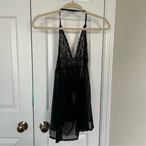 Victoria's Secret Black Lace Babydoll Size Medium